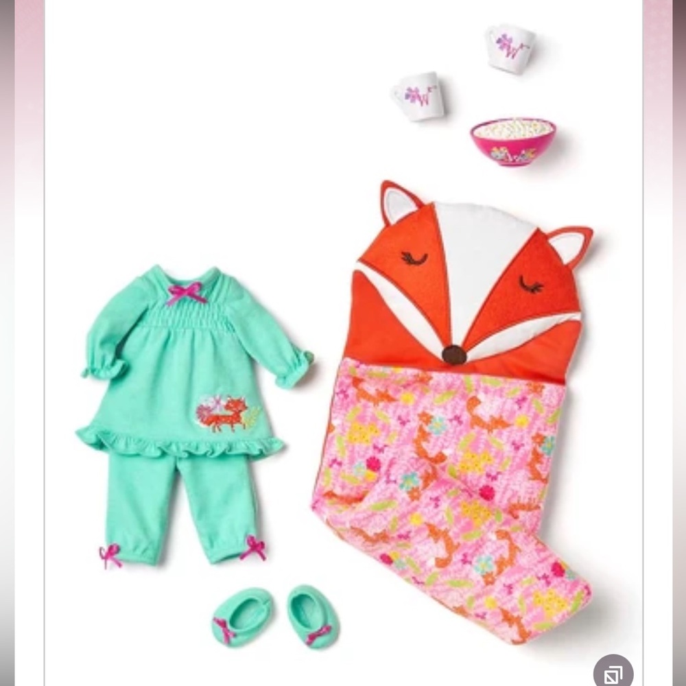 American Girl Wellie Wishers Fox Sleepover Set